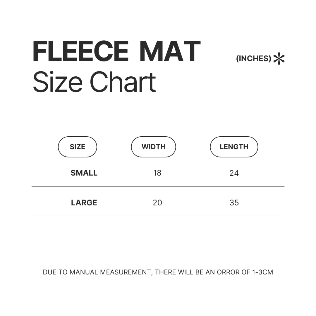 Fleece Mat Size Chart - Rainbow Six Siege Merch