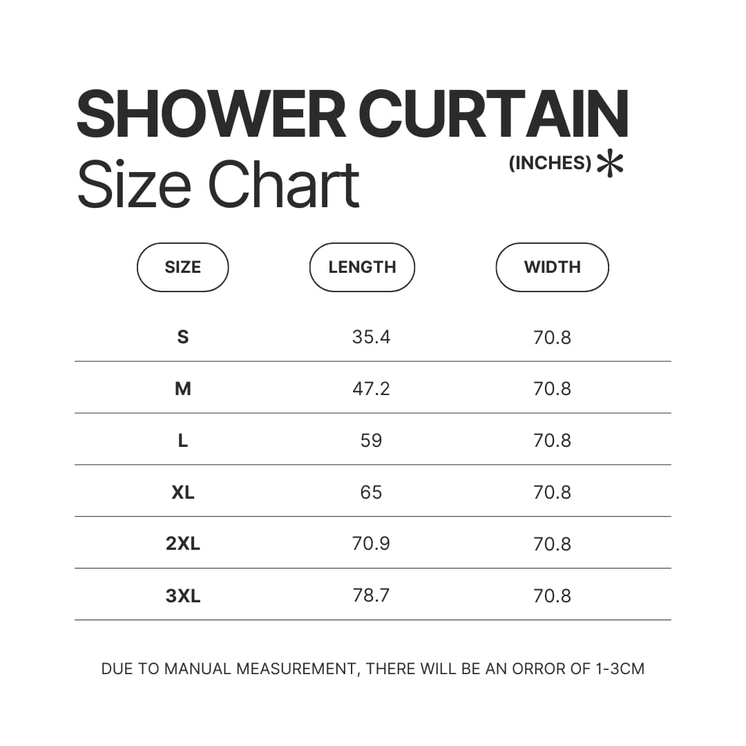 Shower Curtain Size Chart - Rainbow Six Siege Merch